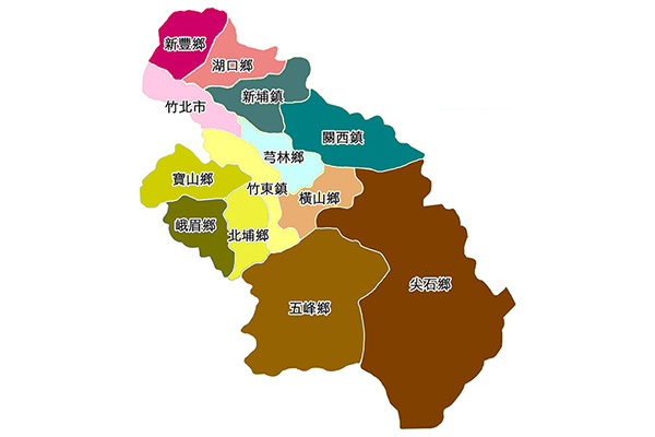 新竹縣主要服務轄區地圖