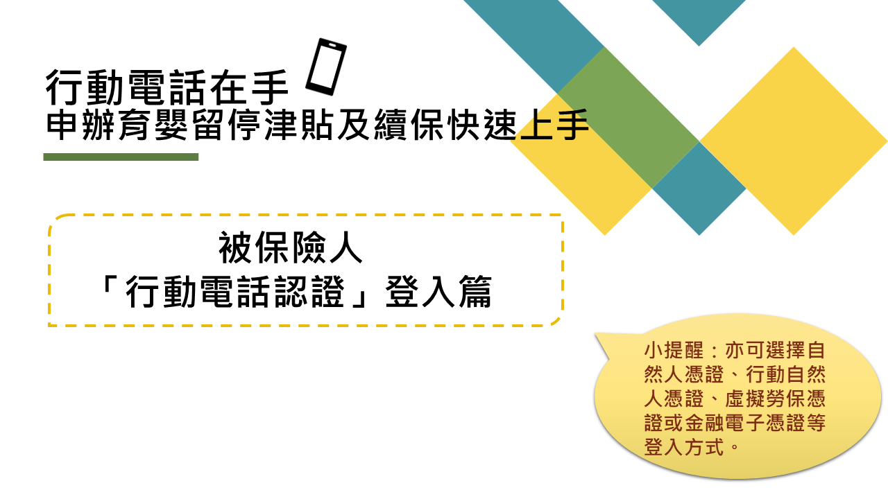 個人線上申辦－「行動電話認證」登入懶人包