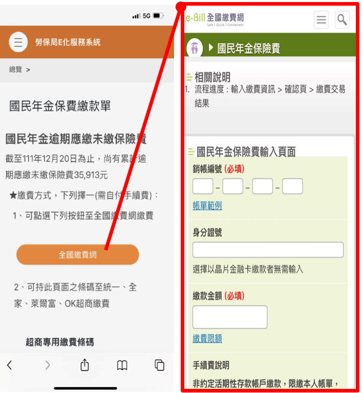 繳費流程圖